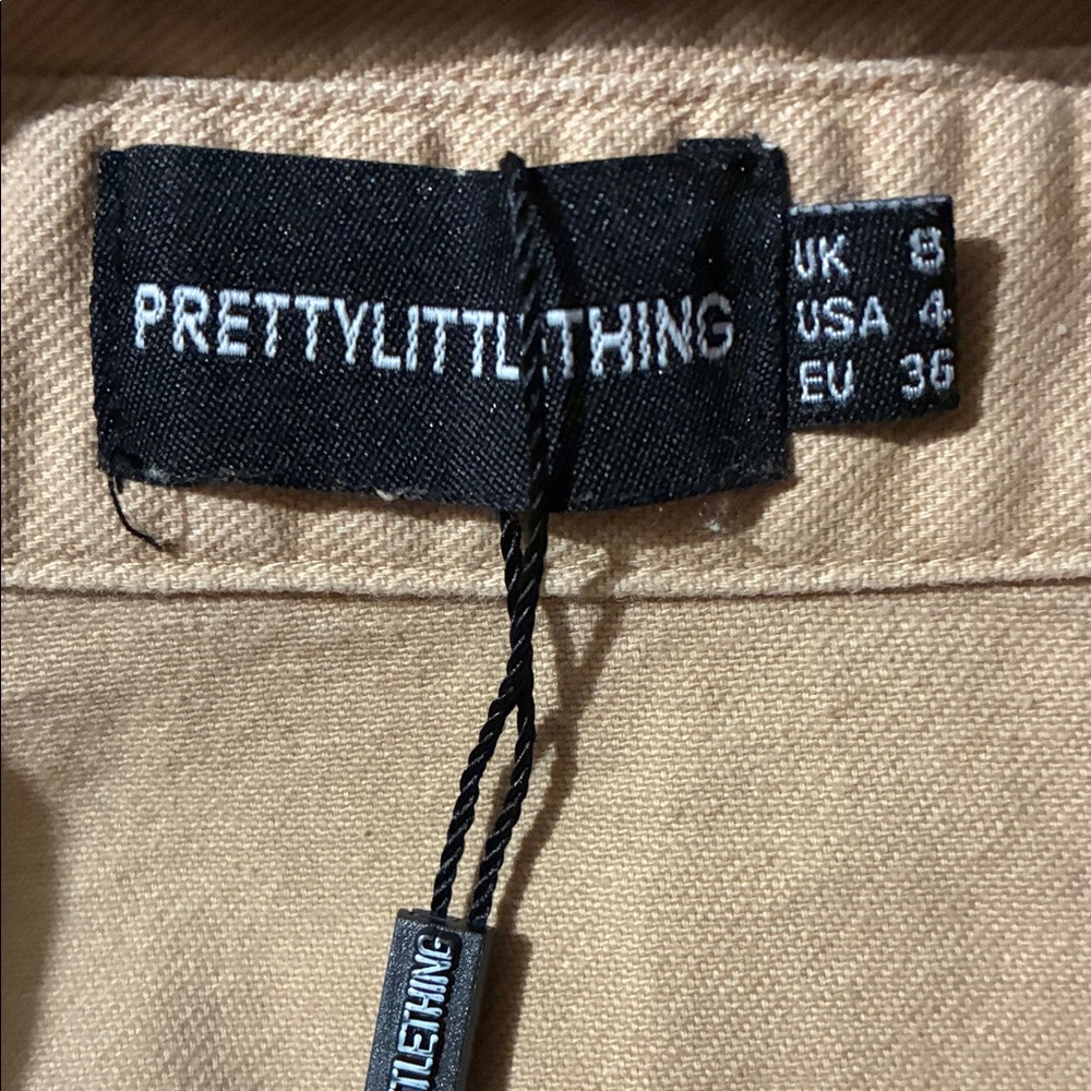 PrettyLittleThing Beige Button-Up Shirt - Picture 5 of 5